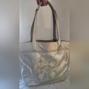 Coach Audrey Metallic Gold Tote Bag